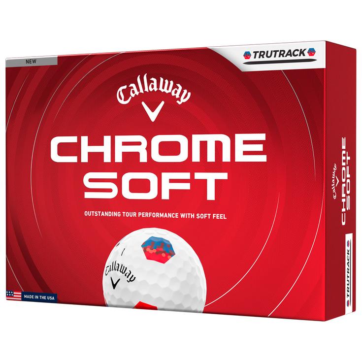 Callaway Golf Balles neuves Chrome Soft True Track Blue Red Présentation
