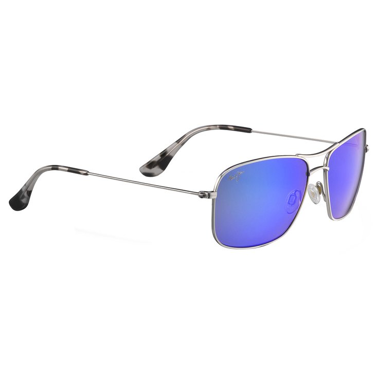 Maui Jim Lunettes de soleil Wiki Wiki Argent Blue Hawaii Maui Pure Présentation