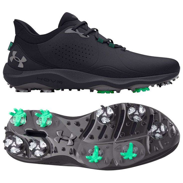 Under Armour Schuhe mit Spikes Drive Pro Wide Black Metallic Gun Metal Präsentation