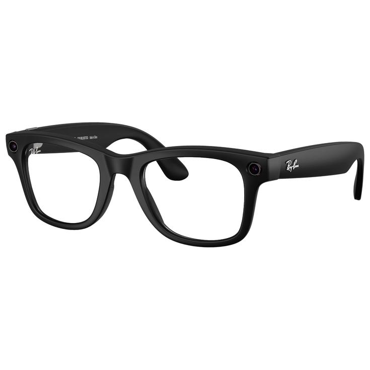 Ray Ban Sonnenbrille Meta Wayfarer Gen 2 Matte Black Transitions Grey Translucide Präsentation