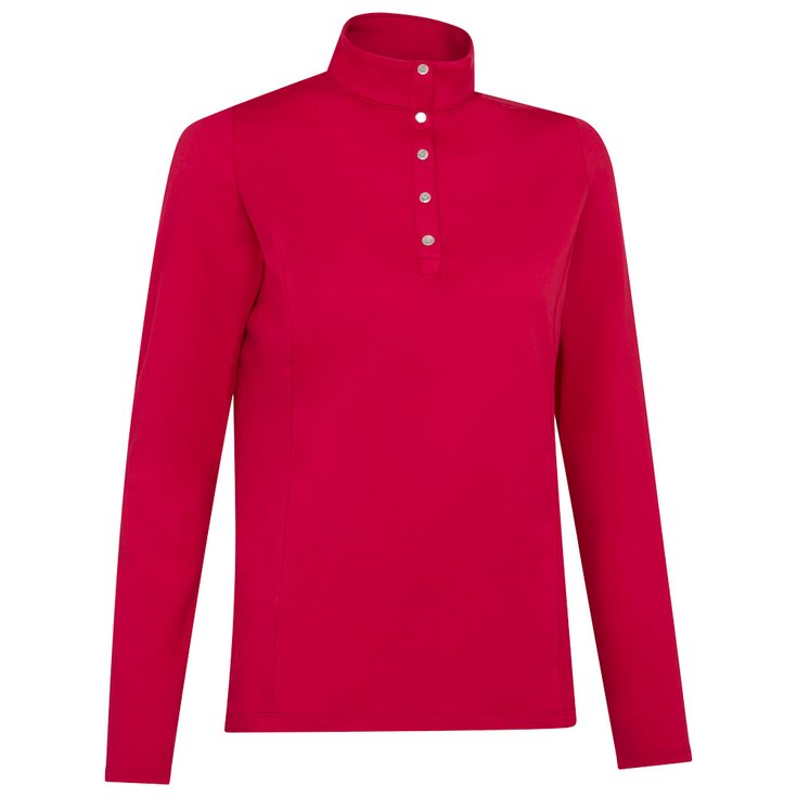 Callaway Golf Polohemde Thermal LS Fleece Back Jersey Polo Persian Red Präsentation