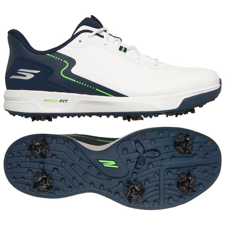 Skechers Schuhe mit Spikes Go Golf Elite Vortex Rival White Navy Präsentation