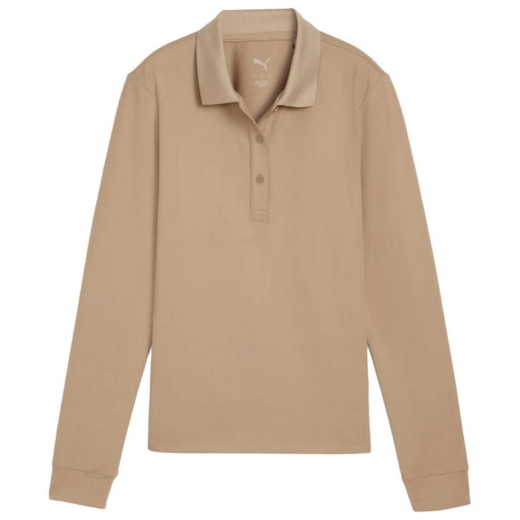 Puma Golf Polohemde W Cloudspun Midwght Ls Polo Ice Coffee Präsentation