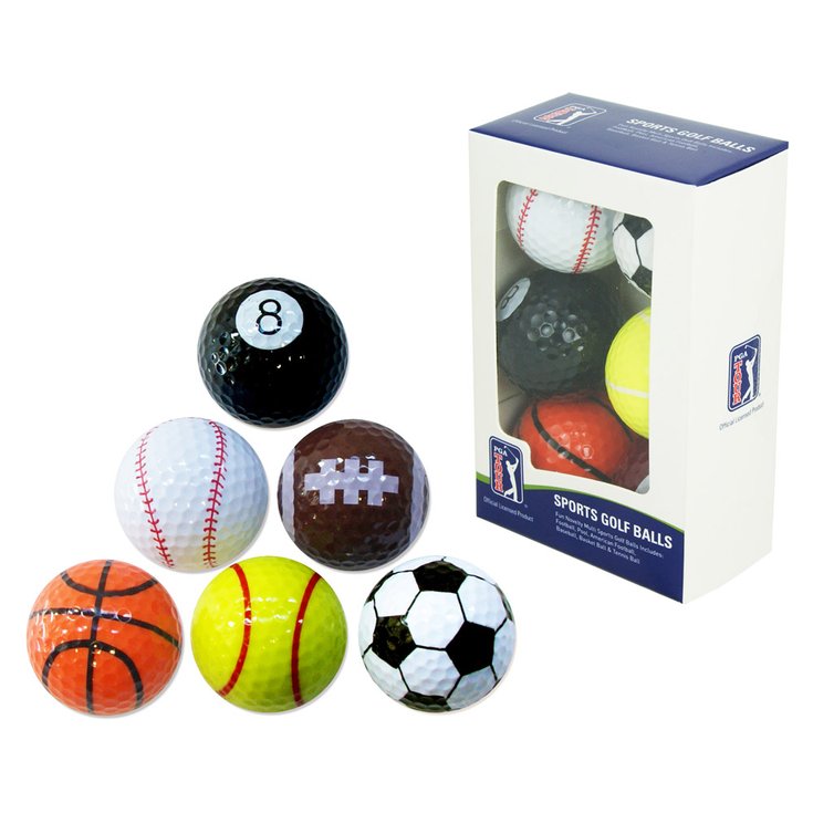 PGA Tour Balles neuves Sport Golf Balls Gift 6 Pack Présentation