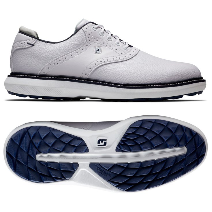 Footjoy Chaussures sans spikes Traditions Spikeless White Présentation