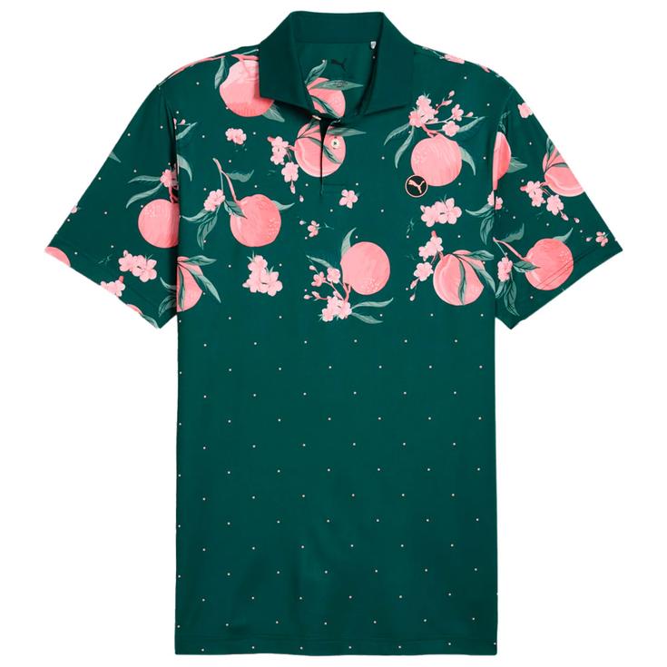 Puma Golf Masters Freshly Picked Polo Dark Myrtle Pink Fruit 