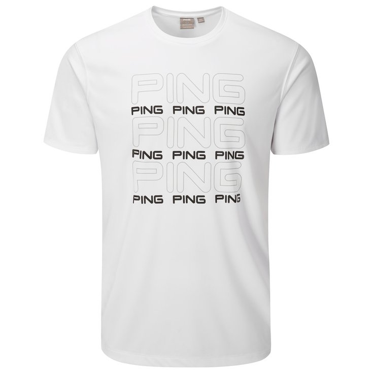 Ping Tee-shirt Ping Logo Tee White Détail golf 1