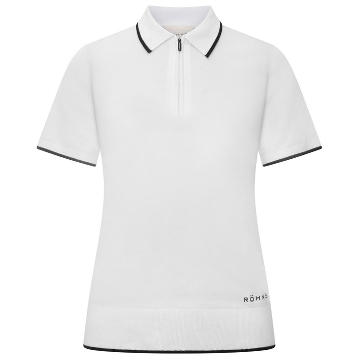 Rohnisch Knitted Polo Top White 