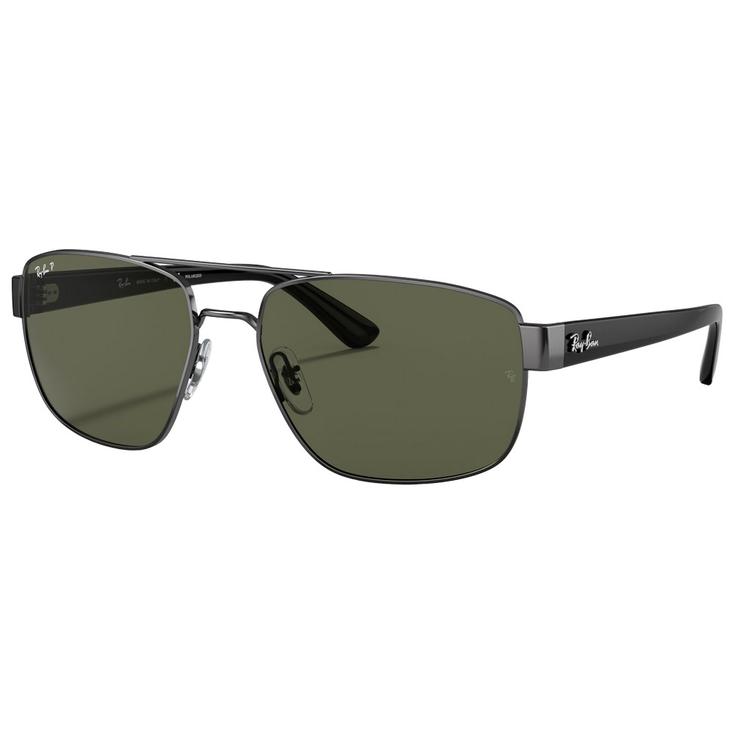 Ray Ban Sonnenbrille RB3663 Polished Gunmetal Green G-15 Polar Präsentation