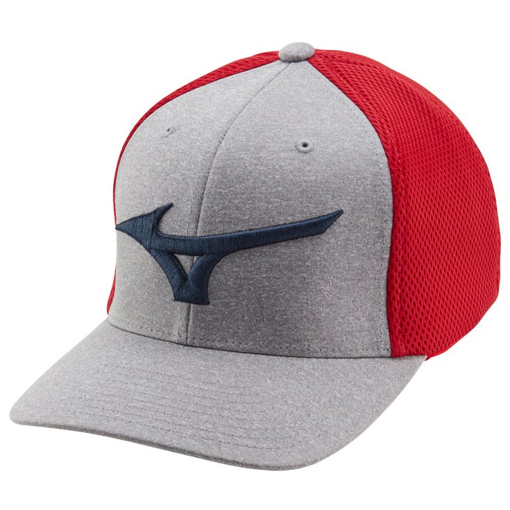 Mizuno Casquettes Fitted Meshback Cap Red Navy Présentation