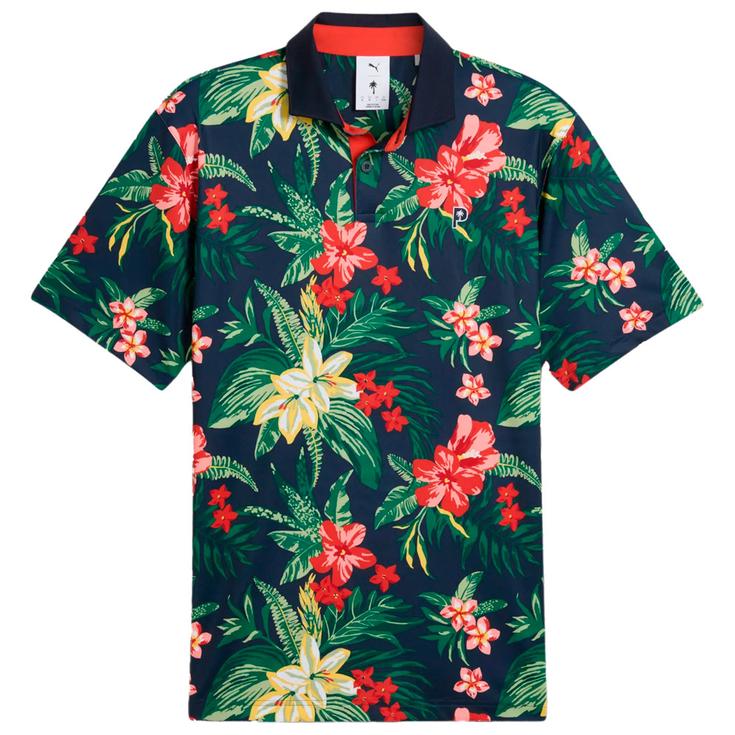 Puma Golf Puma X Ptc Floral Polo Deep Navy 