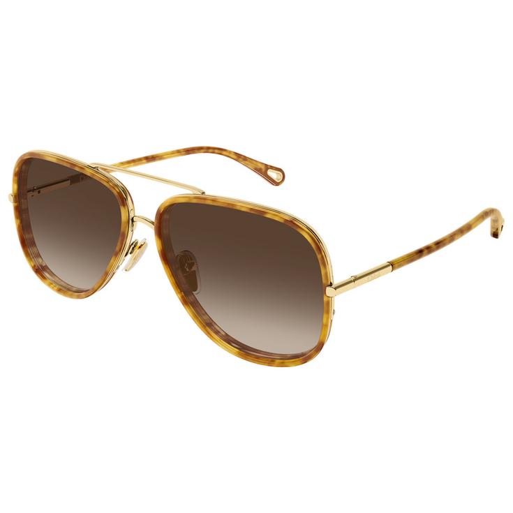 Chloé Sonnenbrille CH0382S 002 Gold Tortoise Präsentation