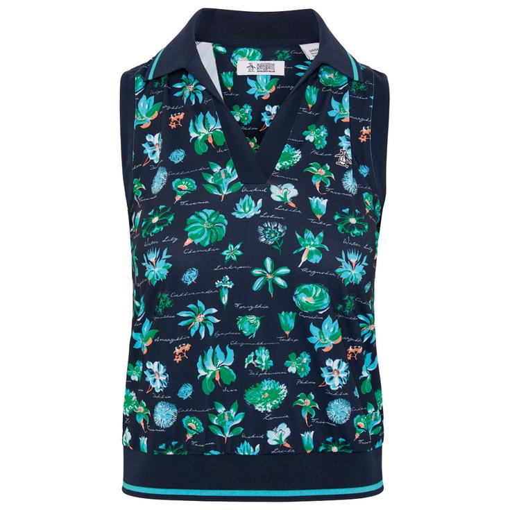 Original Penguin Polohemde Textbook Floral SL Black Iris Präsentation
