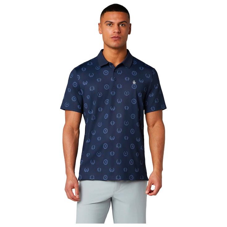 Original Penguin Polohemde Victory Crest Jacquard Black Iris Präsentation