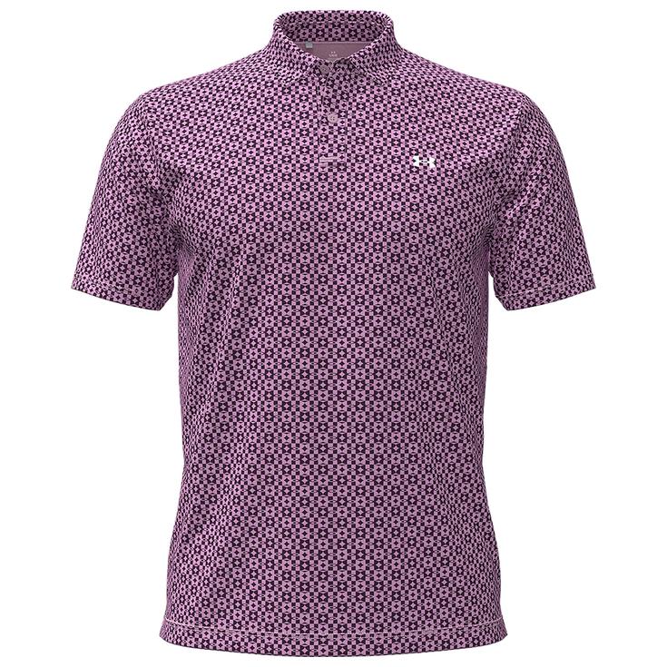Under Armour Polohemde T2G Printed Mauve Pink Purple Echo White Präsentation