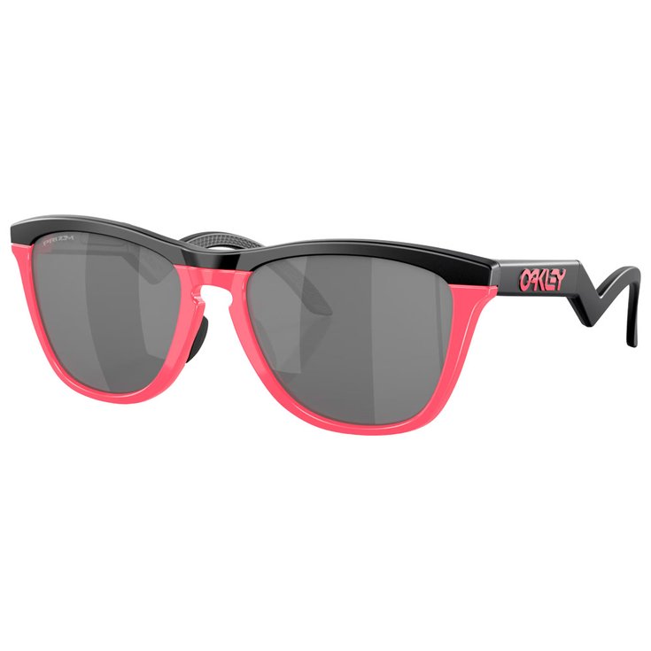 Oakley Sonnenbrille Frogskins Matte Black Neon Pink Prizm Black Präsentation