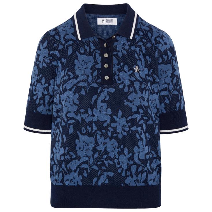 Original Penguin Pullover Botanical Jacquard Black Iris Präsentation