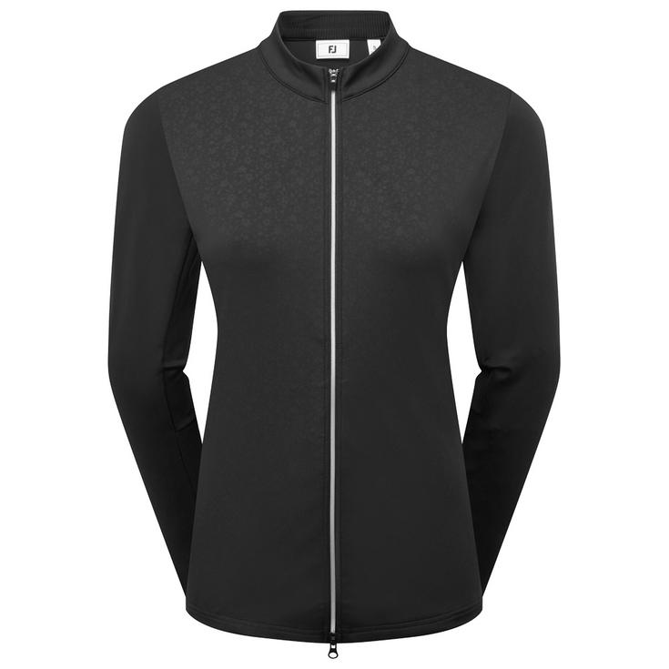 Footjoy Jacke Full-Zip Debossed Midlayer Black Präsentation