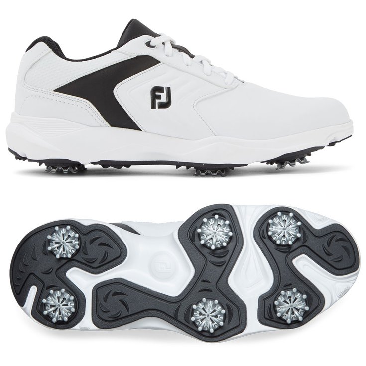 Footjoy Chaussures avec spikes eComfort White Black Présentation