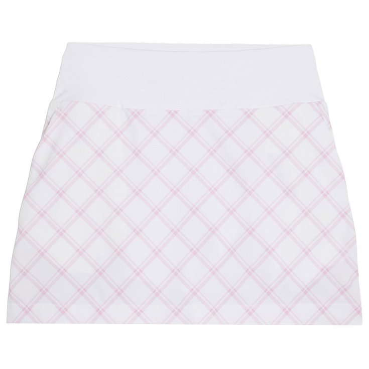 Puma Golf Rock W Plaid Skirt Wite Glow Pink Icing Präsentation