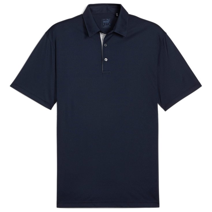 Puma Golf Polohemde Pure Solid Polo Sleeve Deep Navy Präsentation