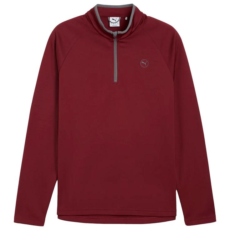 Puma Golf Pullover Waffle Fleece 1/4 Zip Ruby Shimmer Präsentation