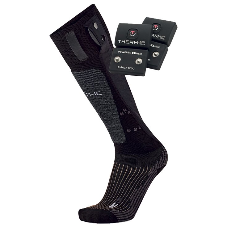 Therm-Ic Chaussettes Powersock Set Heat Uni + S-Pack 1200 Dos