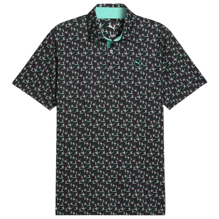 Puma Golf Polohemde Masters Paradise Polo Puma Black Aquatic Präsentation