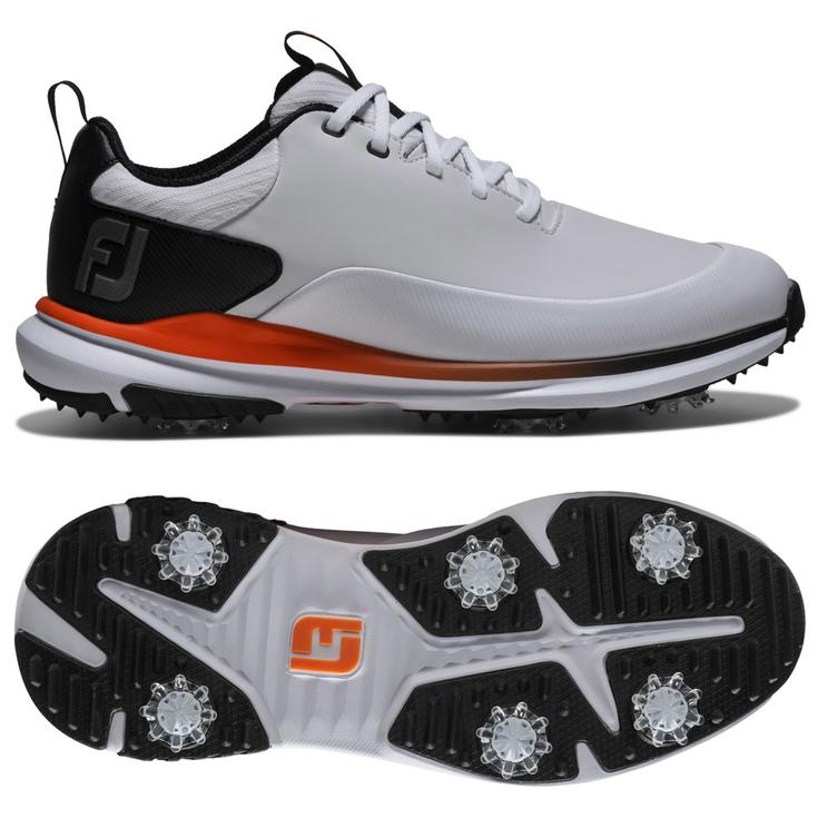 Footjoy Chaussures avec spikes Tour Rival White Black Orange Présentation