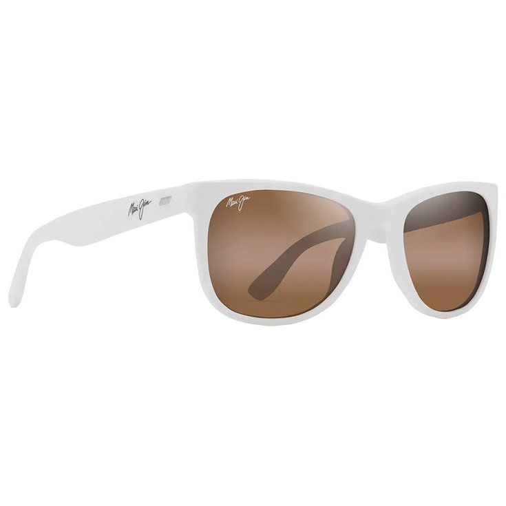 Maui Jim Sonnenbrille Kikonia XL Shiny Solid White Hcl Bronze Mineral Superthin Präsentation