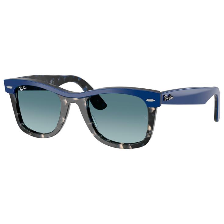 Ray Ban Sonnenbrille RB2240 Wayfarer Street Neat Polished Bleu Orange Grey Gradient Blue Präsentation
