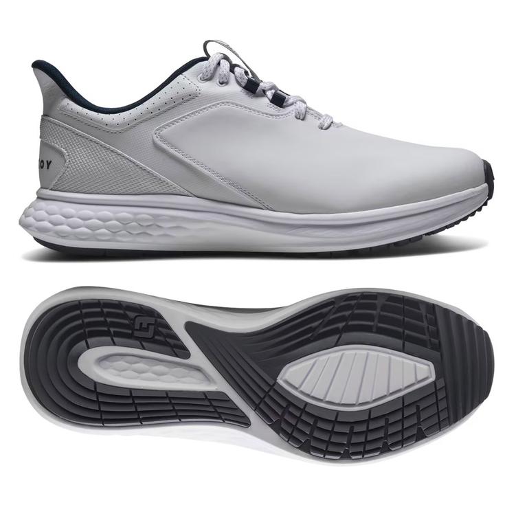 Footjoy Chaussures sans spikes Pulse White Navy Grey Présentation