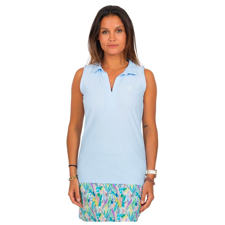 Chiberta Polohemde Amicie Sleeveless Bleu Clair Präsentation