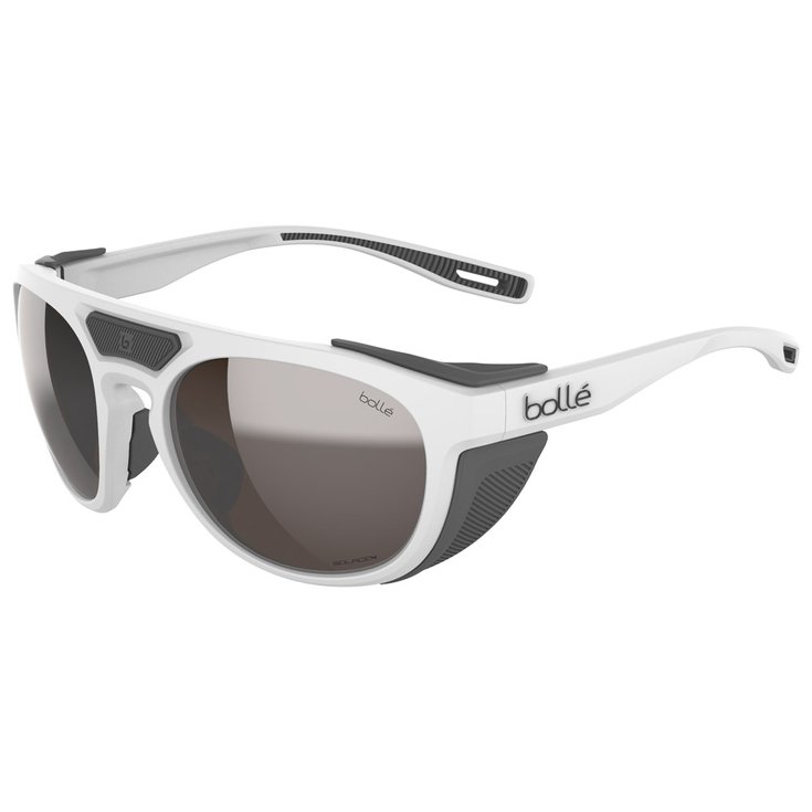 Bollé Sonnenbrille Adventurer White Matte Solace4 Brown Gun Präsentation