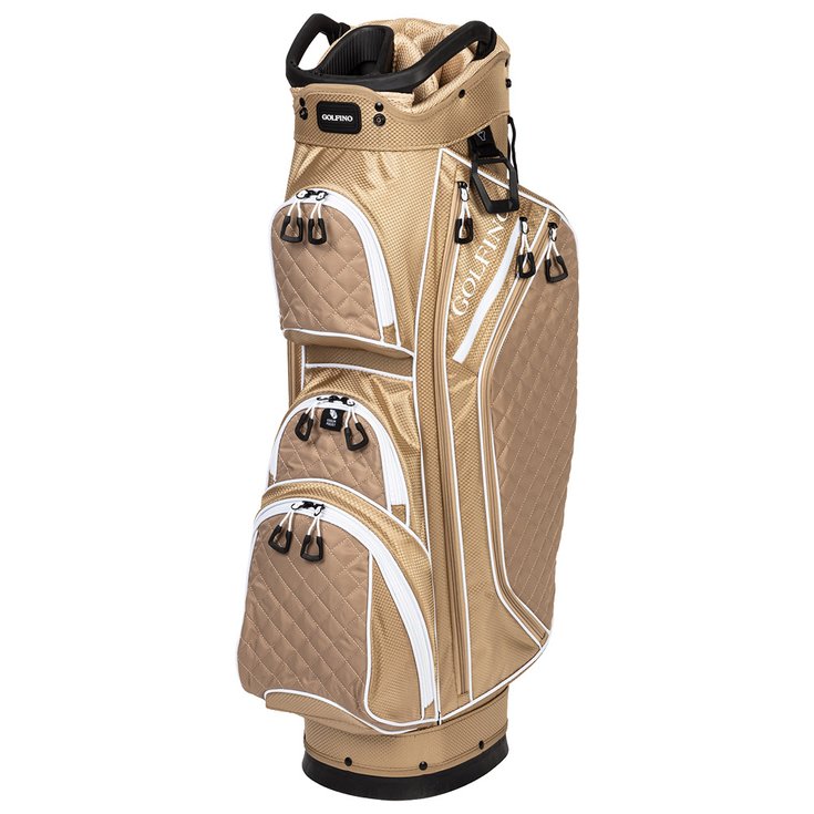 Golfino Cartbag (Komplettsatz) Deluxe Padded Cart Bag Desert Sand Präsentation
