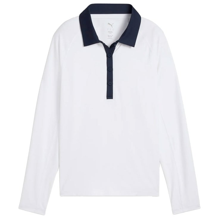 Puma Golf W You-V Ls Polo White Glow 