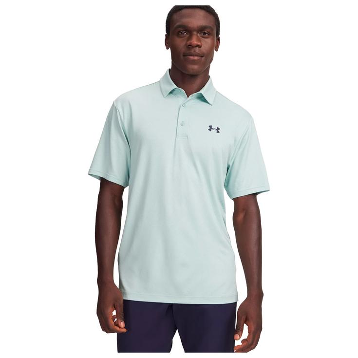Under Armour Polohemde Playoff Jacquard Enamel Blue Illusion Green Präsentation