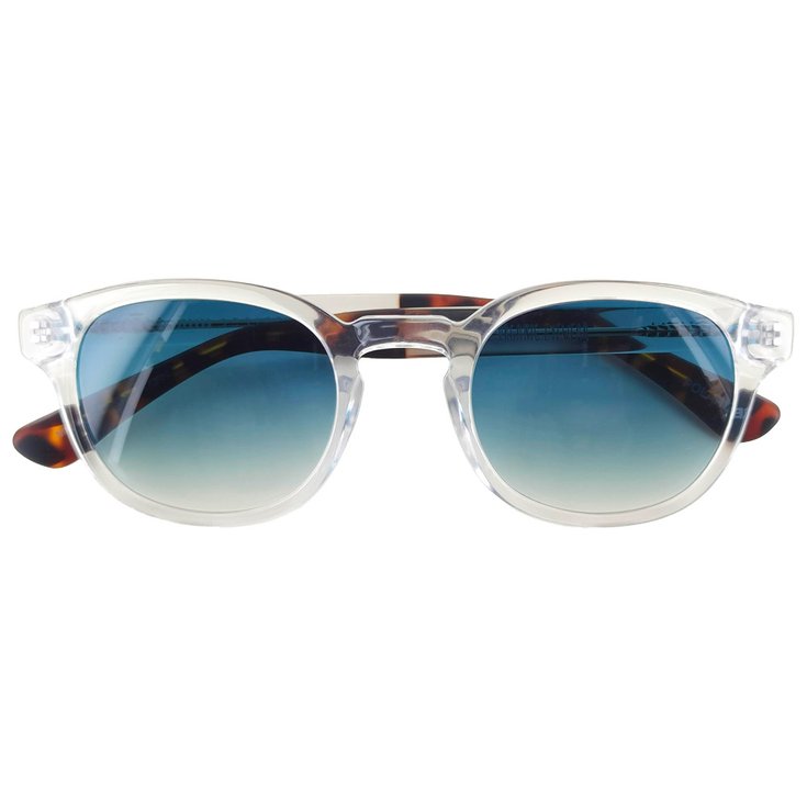Moken Vision Sonnenbrille Otis Crystal Tortoise Blue Gradient Lens Präsentation