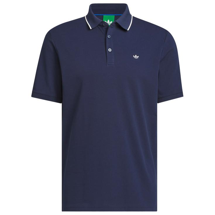 adidas Originals Polohemde Twistknit Trefoil Polo Night Indigo Chalk White Präsentation