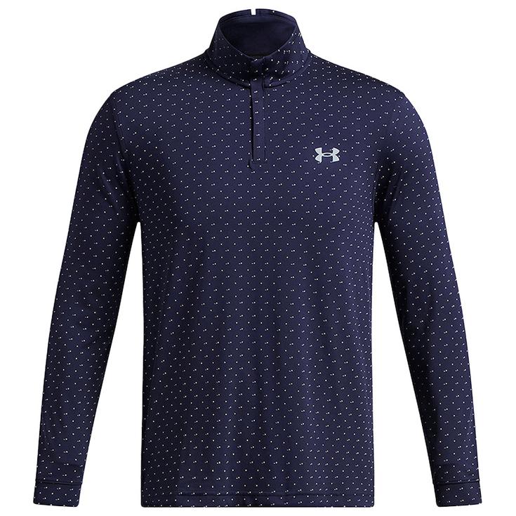 Under Armour Polohemde Playoff Printed 1/4 Zip Midnight Navy White Präsentation