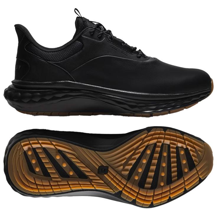 Footjoy Chaussures sans spikes Quantum Black Black Gum Présentation