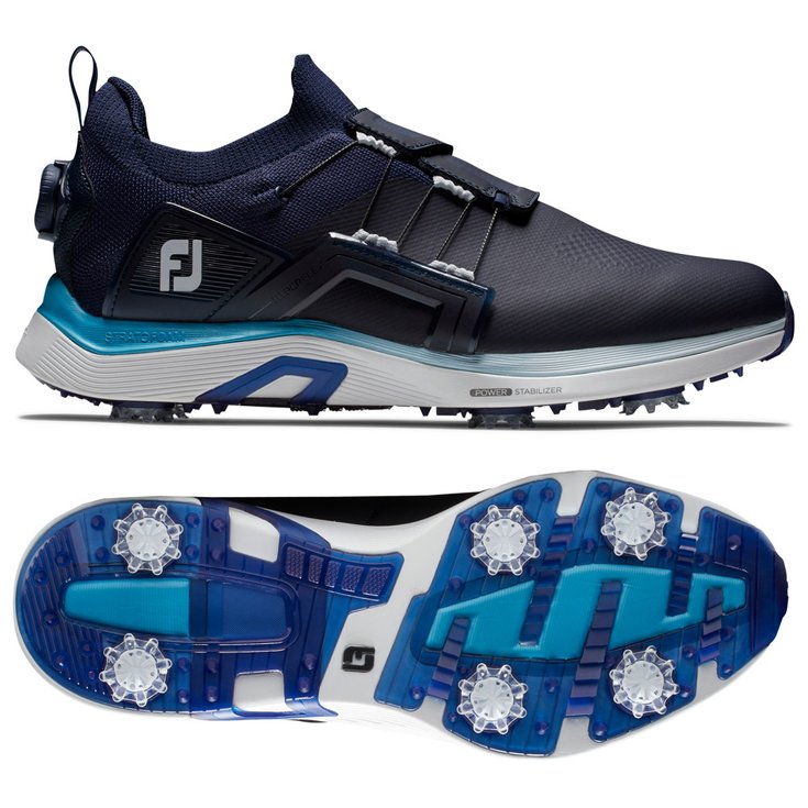 Footjoy Schuhe mit Spikes Hyperflex Boa Navy Blue White Präsentation