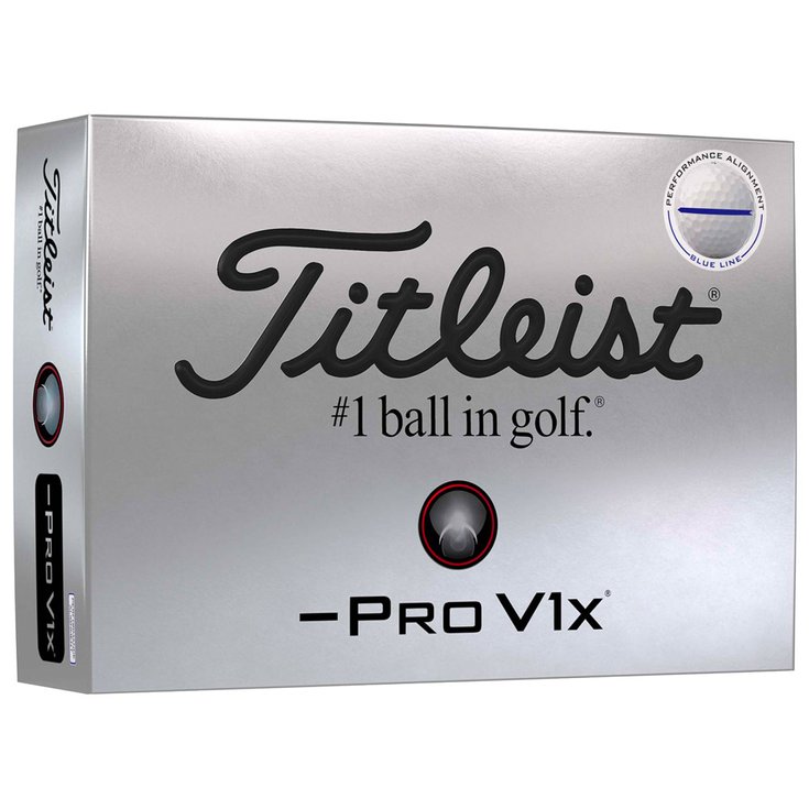 Titleist Balles neuves Pro V1x Left Dash Performance Alignment Blue Présentation