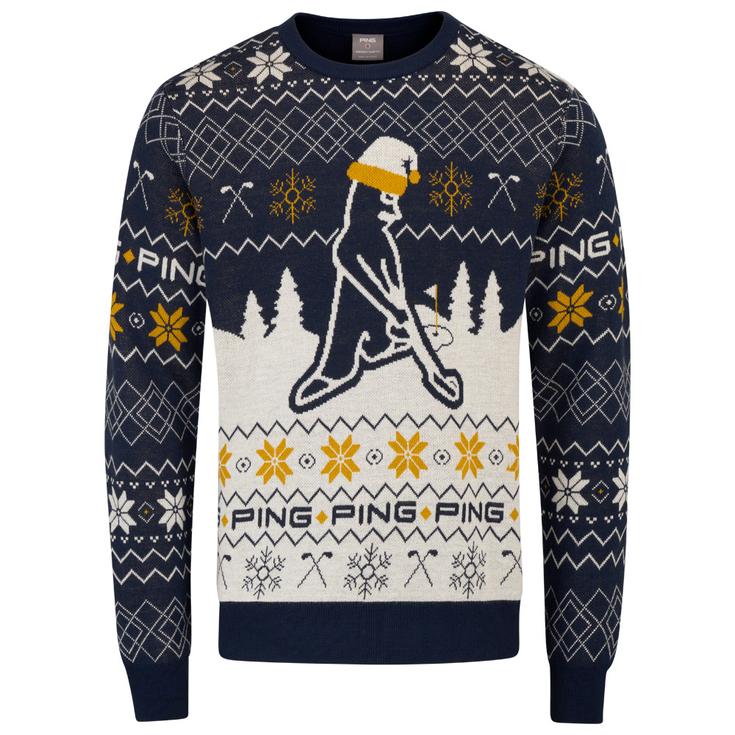 Ping Pullover Festive Mr Ping Jumper Oxford Blue Präsentation
