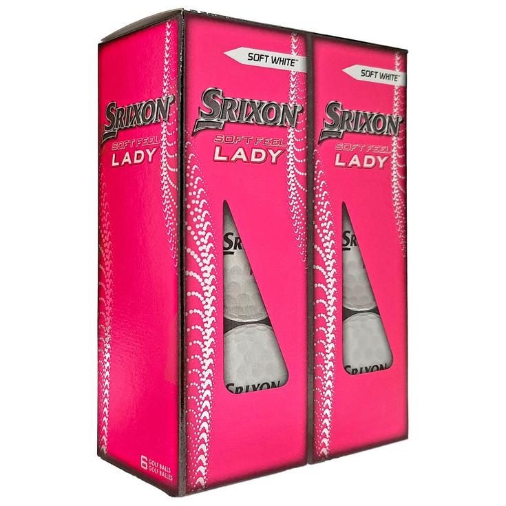 Srixon Neue Golfbälle Soft Feel Lady 8 Performance Pack 6 Balles White Präsentation