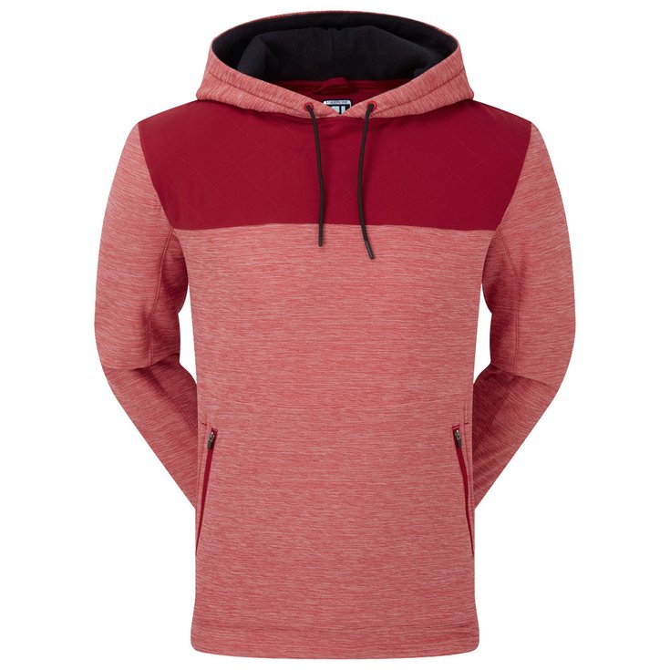 Footjoy Pullover Thermal Hoodie Tonal Red Black Präsentation