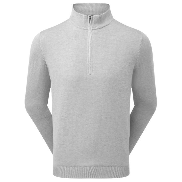 Footjoy Pullover Drirelease Half-Zip Lined Heather Grey Präsentation
