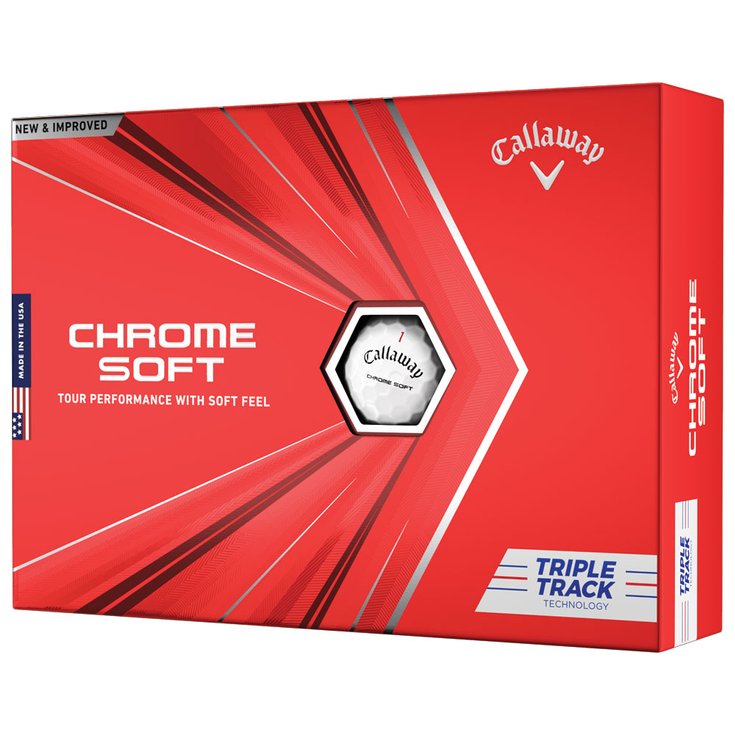 Callaway Golf Balles neuves Chrome Soft Triple Track White - Sans Présentation