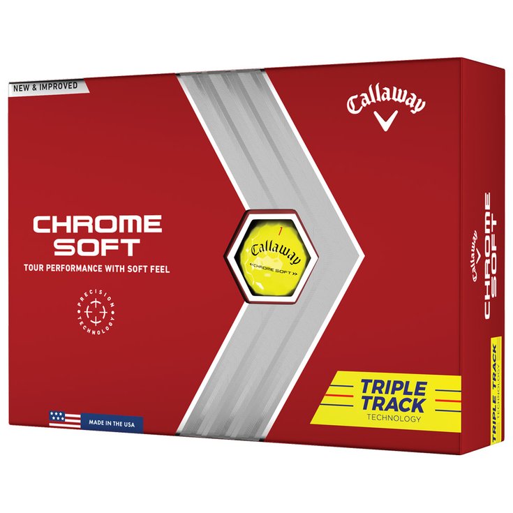 Callaway Golf Neue Golfbälle Chrome Soft Yellow Triple Track Präsentation