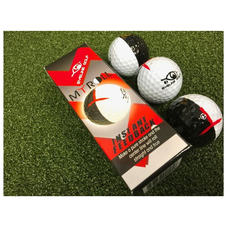 Eyeline Golf Outils d'entrainement MyRoll 2-Color Golf Ball 3-Pack Présentation